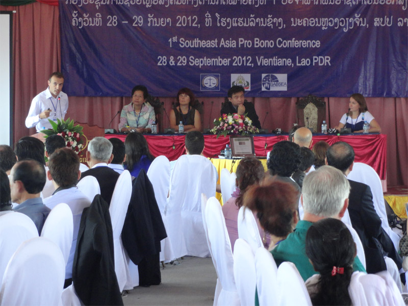 การประชุม “the 1st Southeast Asia Pro Bono International Conference“ ณ กรุงเวียงจันทร์ ประเทศสาธารณรัฐประชาธิปไตยประชาชนลาว