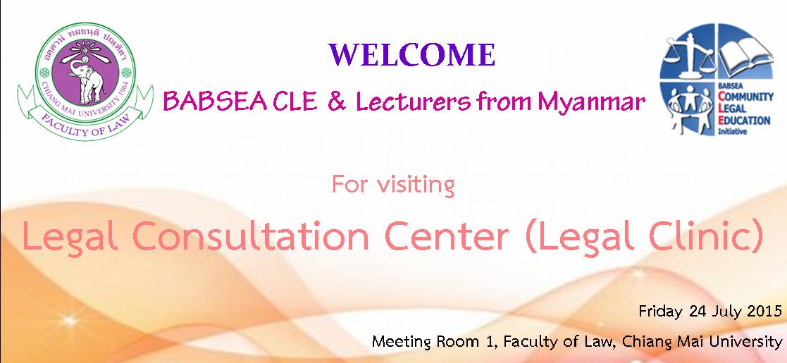 Welcome BABSEA CLE and Lecturers from Myanmar