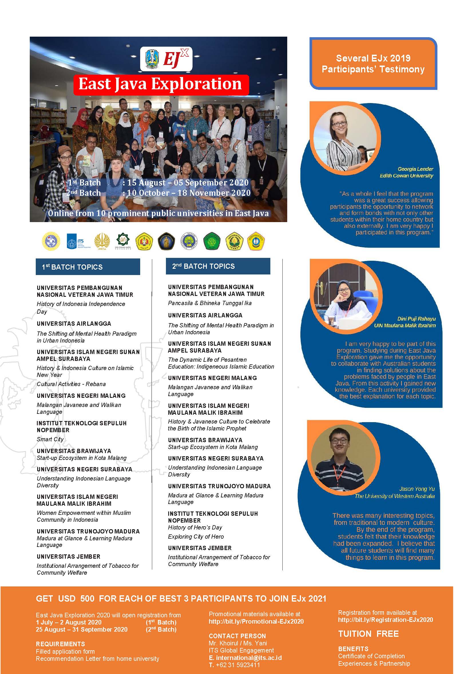 Online Short Program “East Java Exploration (EJx) 2020 Online Short Program “East Java Exploration (EJx) 2020