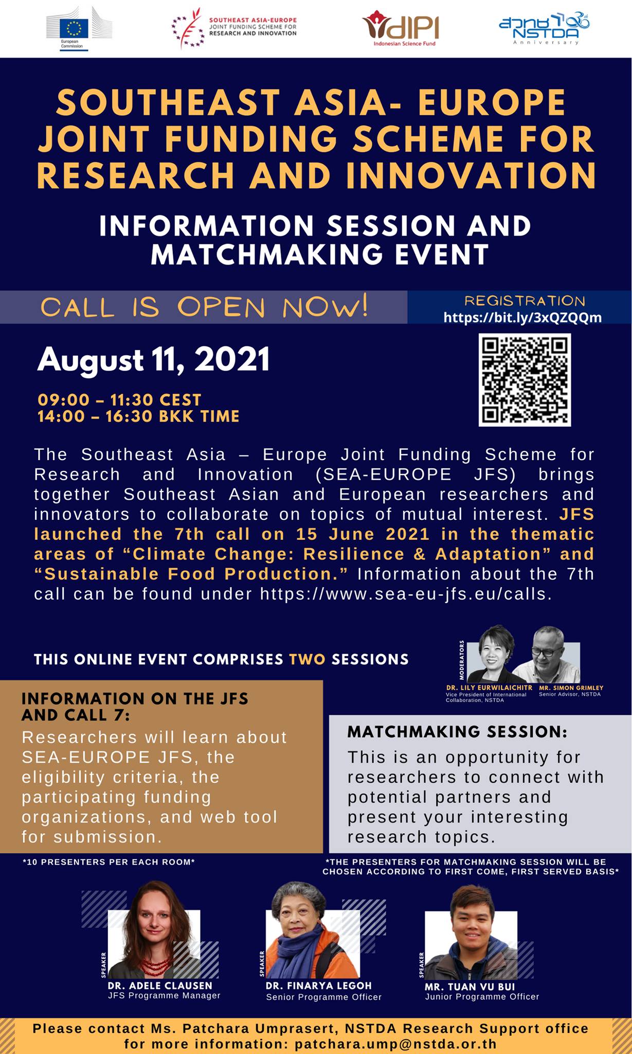 ประชาสัมพันธ์ 7th Joint Call for Proposals: Southeast Asia-Europe Joint Funding Scheme for Research and Innovation (JFS)